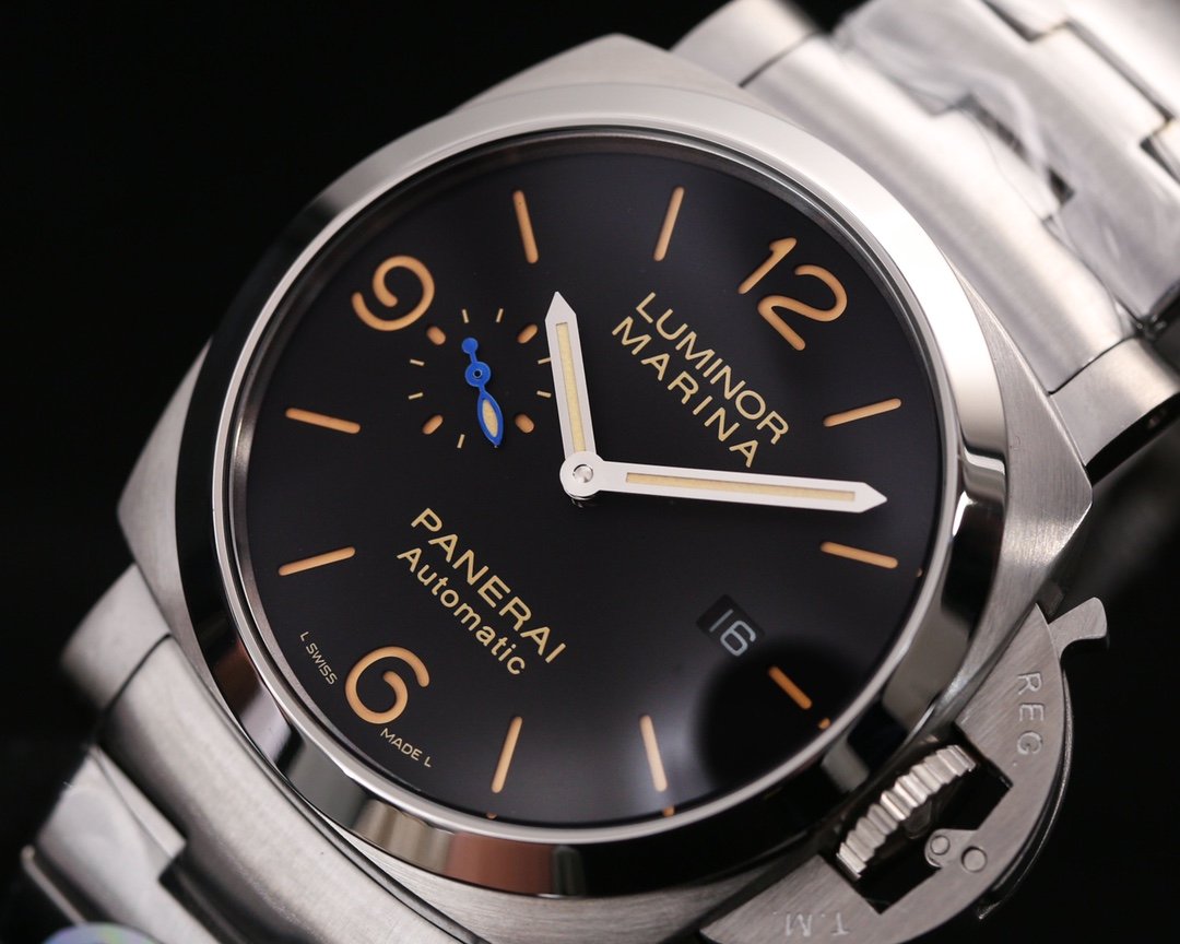 LUMINOR MARINA 47MM STEEL BLACK DIAL