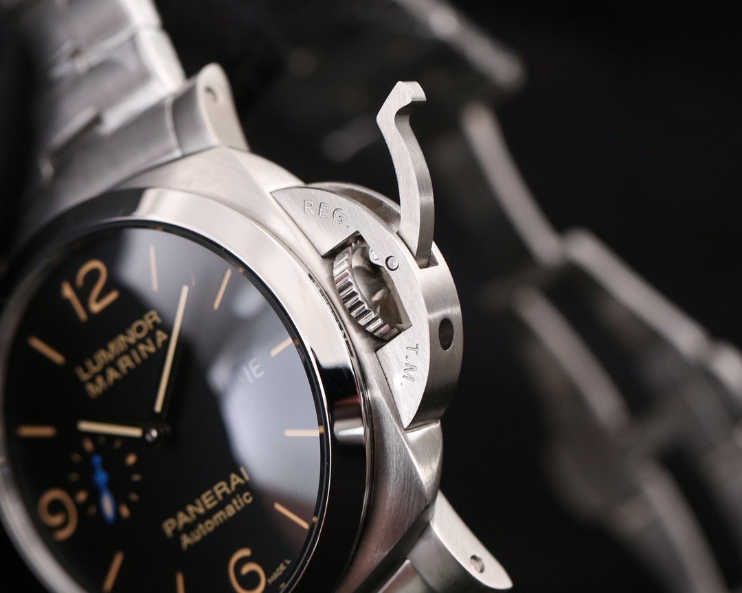 LUMINOR MARINA 47MM STEEL BLACK DIAL