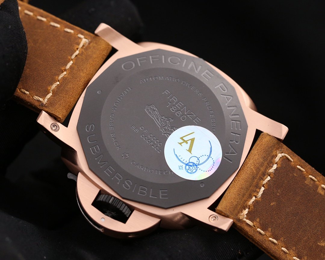 LUMINOR SUBMERSIBLE 47MM ROSE GOLD CASE BLACK BEZEL