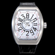 FRANCK VANGUARD CRAZY HOURS STEEL CASE WHITE DIAL