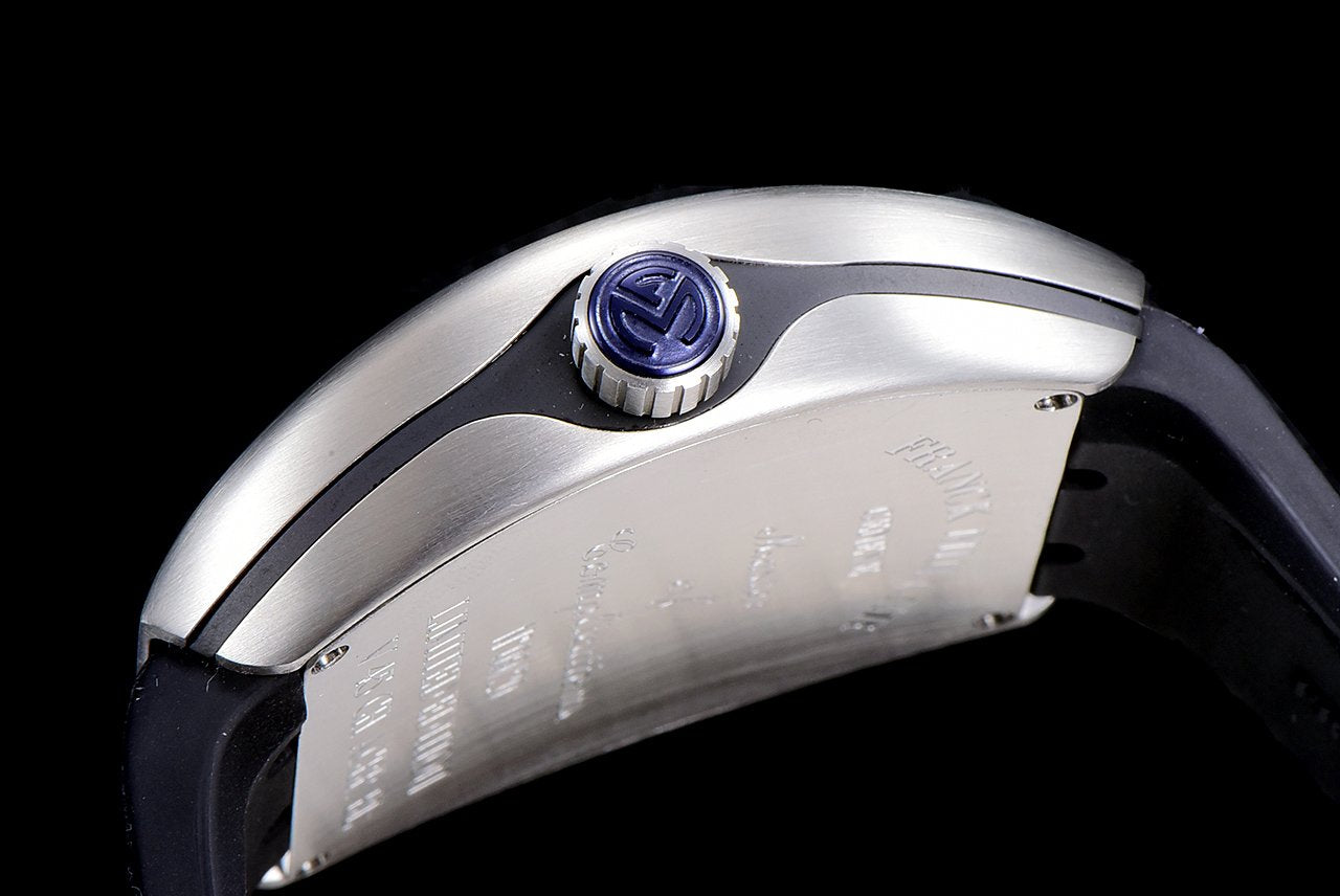 FRANCK VANGUARD CRAZY HOURS STEEL CASE WHITE DIAL