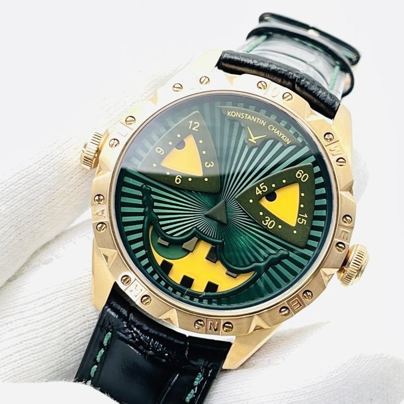 KONSTANTIN 42MM STEEL CASE HALLOWEEN PUMPKIN HEAD LIMITED EDITION