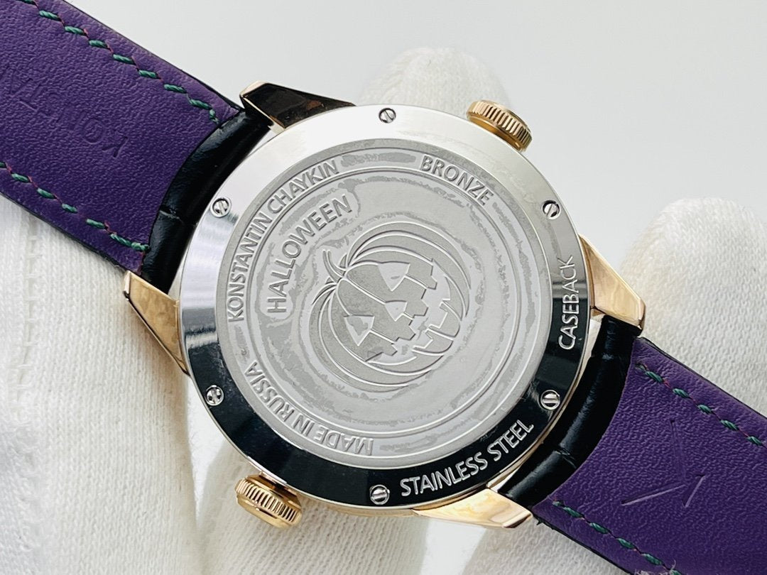 KONSTANTIN 42MM STEEL CASE HALLOWEEN PUMPKIN HEAD LIMITED EDITION