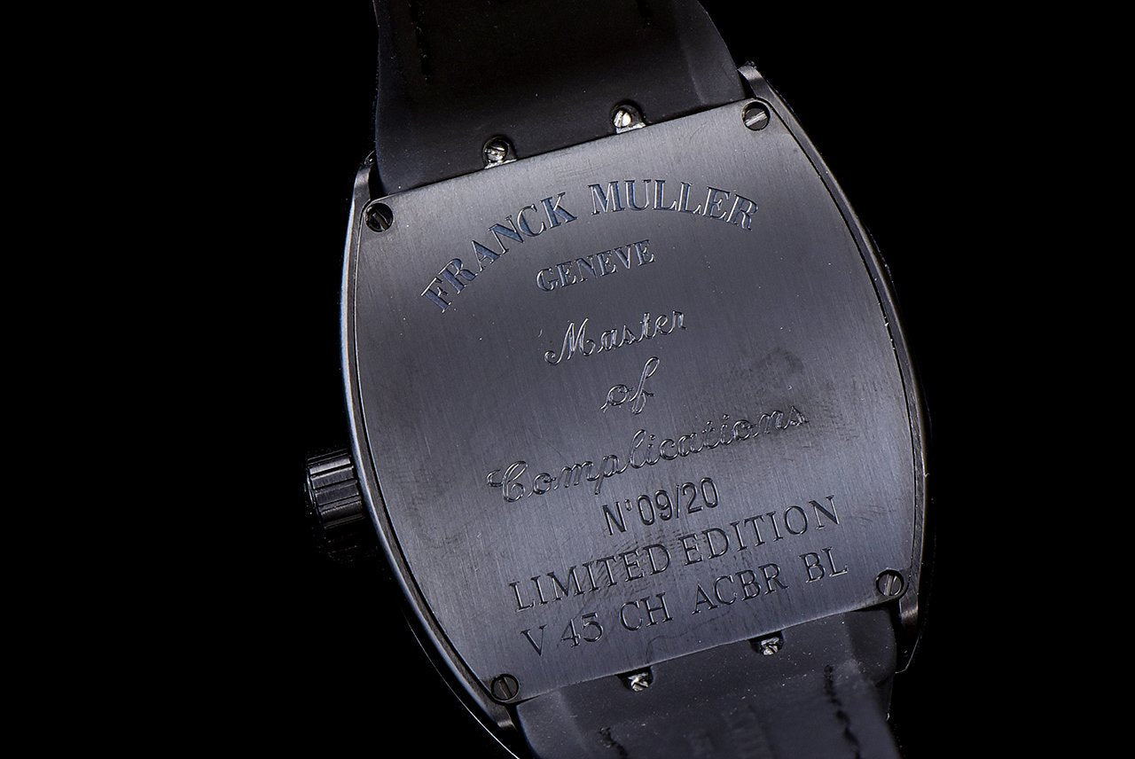 FRANCK VANGUARD CRAZY HOURS BLACK CASE WHITE NUMERALS