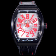 FRANCK VANGUARD CRAZY HOURS BLACK CASE RED NUMERALS