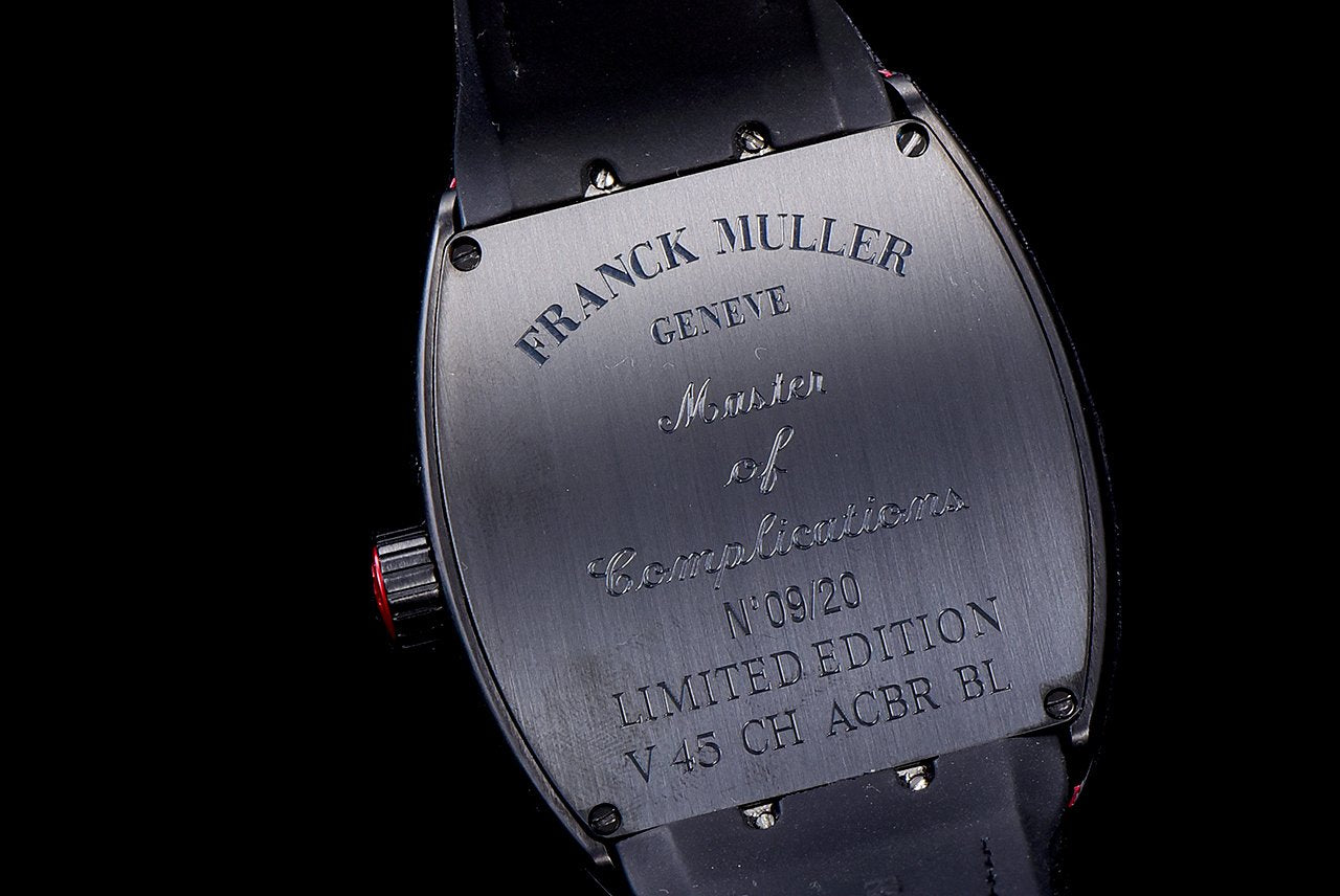 FRANCK VANGUARD CRAZY HOURS BLACK CASE RED NUMERALS