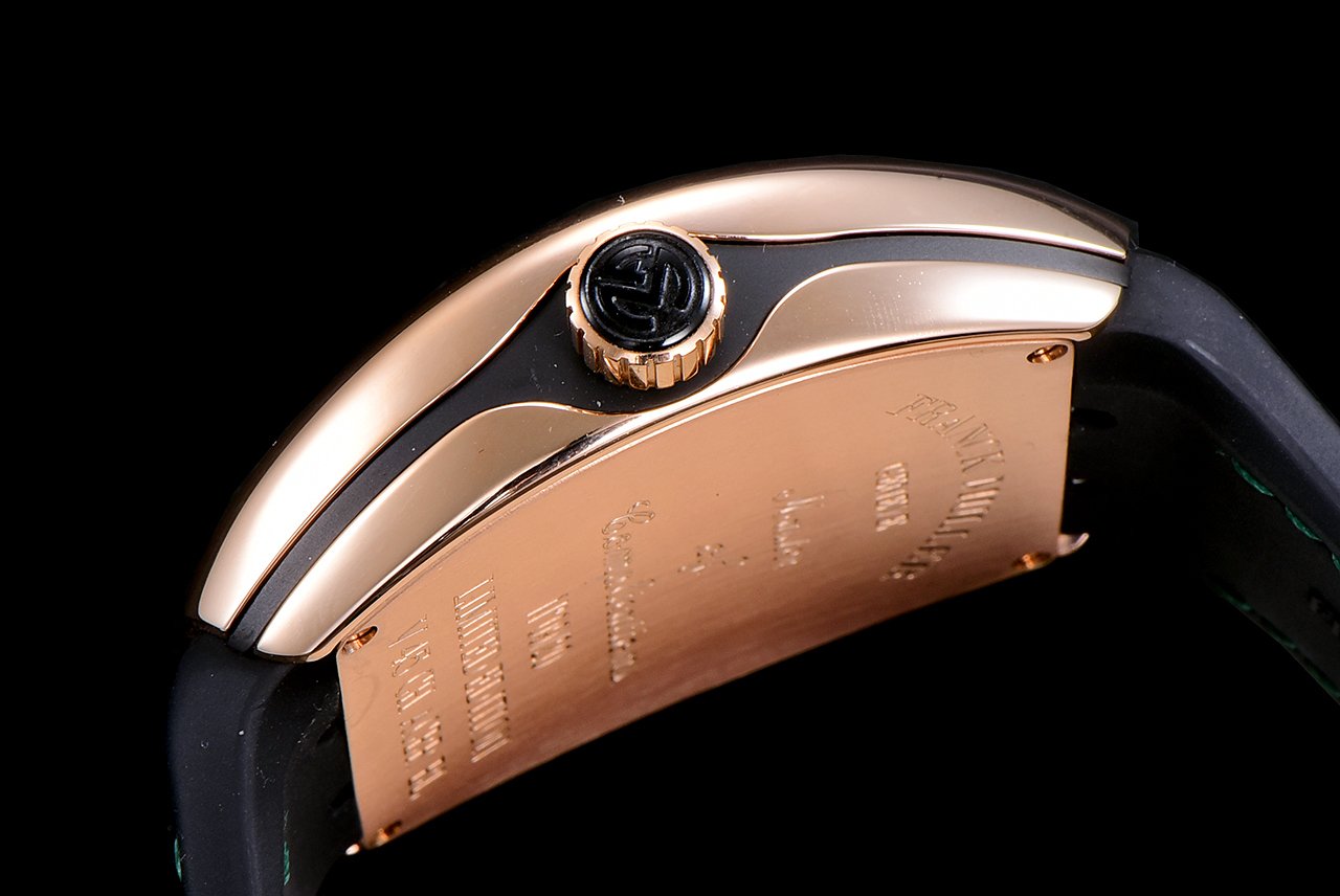 FRANCK VANGUARD CRAZY HOURS ROSE GOLD CASE BLUE DIAL