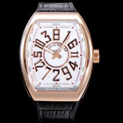 FRANCK VANGUARD CRAZY HOURS ROSE GOLD WHITE DIAL