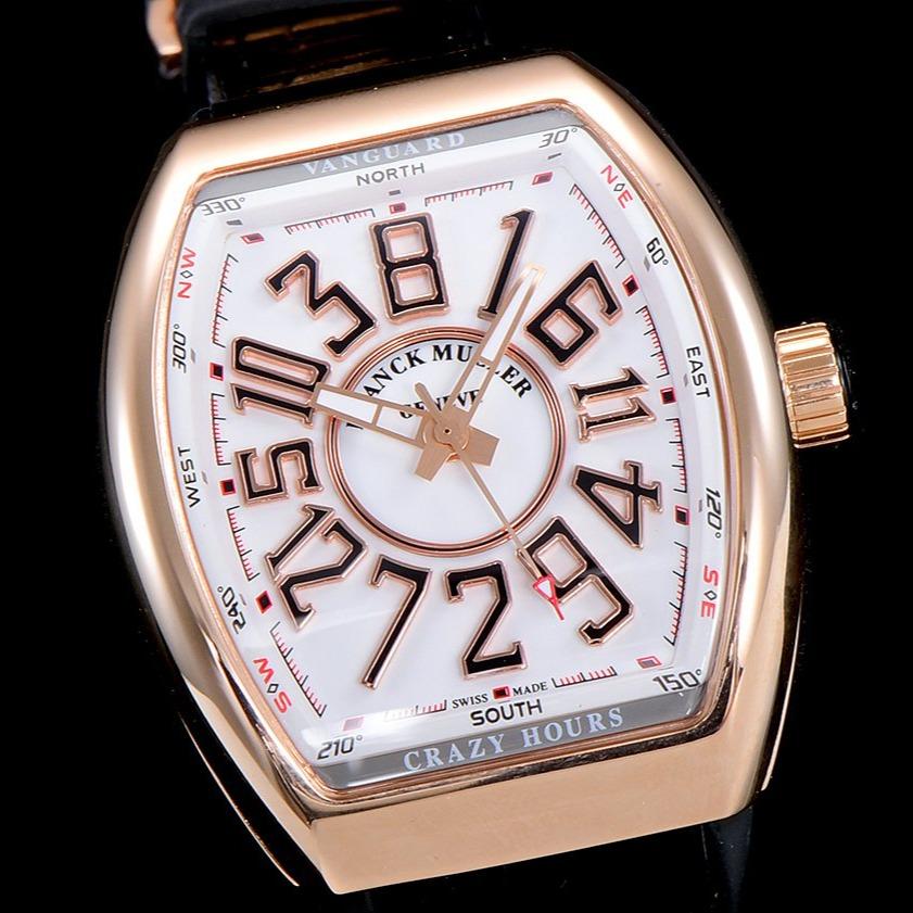 FRANCK VANGUARD CRAZY HOURS ROSE GOLD WHITE DIAL