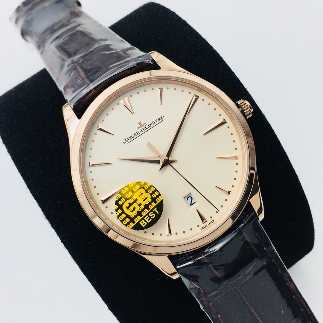 JAEGER MASTER CONTROL ULTRA THIN ROSE GOLD WHITE DIAL