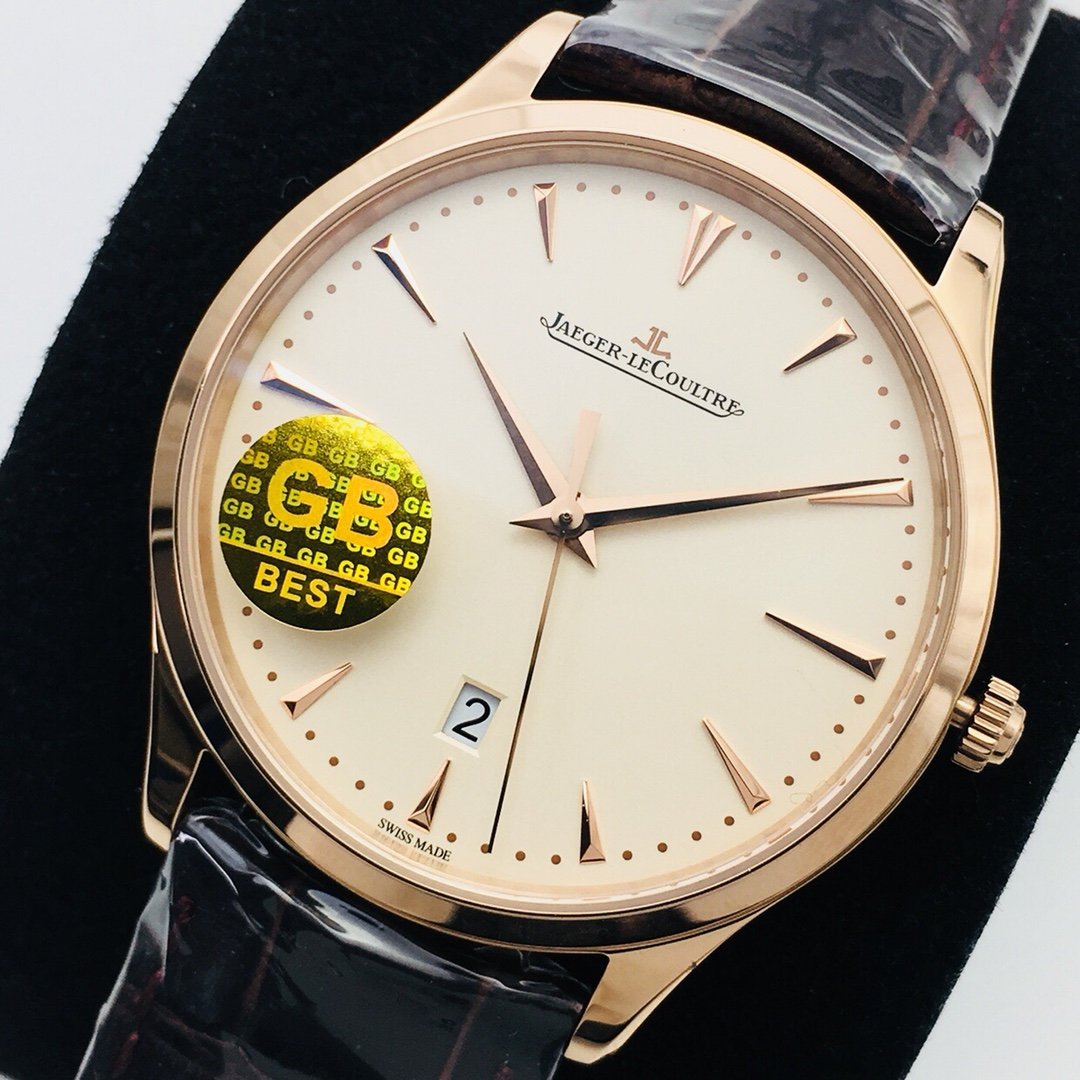 JAEGER MASTER CONTROL ULTRA THIN ROSE GOLD WHITE DIAL