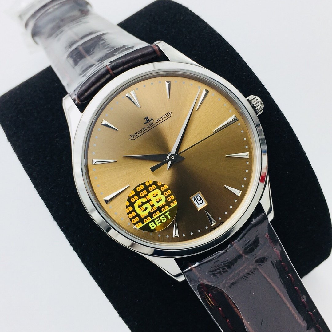 JAEGER MASTER CONTROL ULTRA THIN STEEL YELLOW DIAL