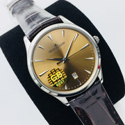 JAEGER MASTER CONTROL ULTRA THIN STEEL YELLOW DIAL
