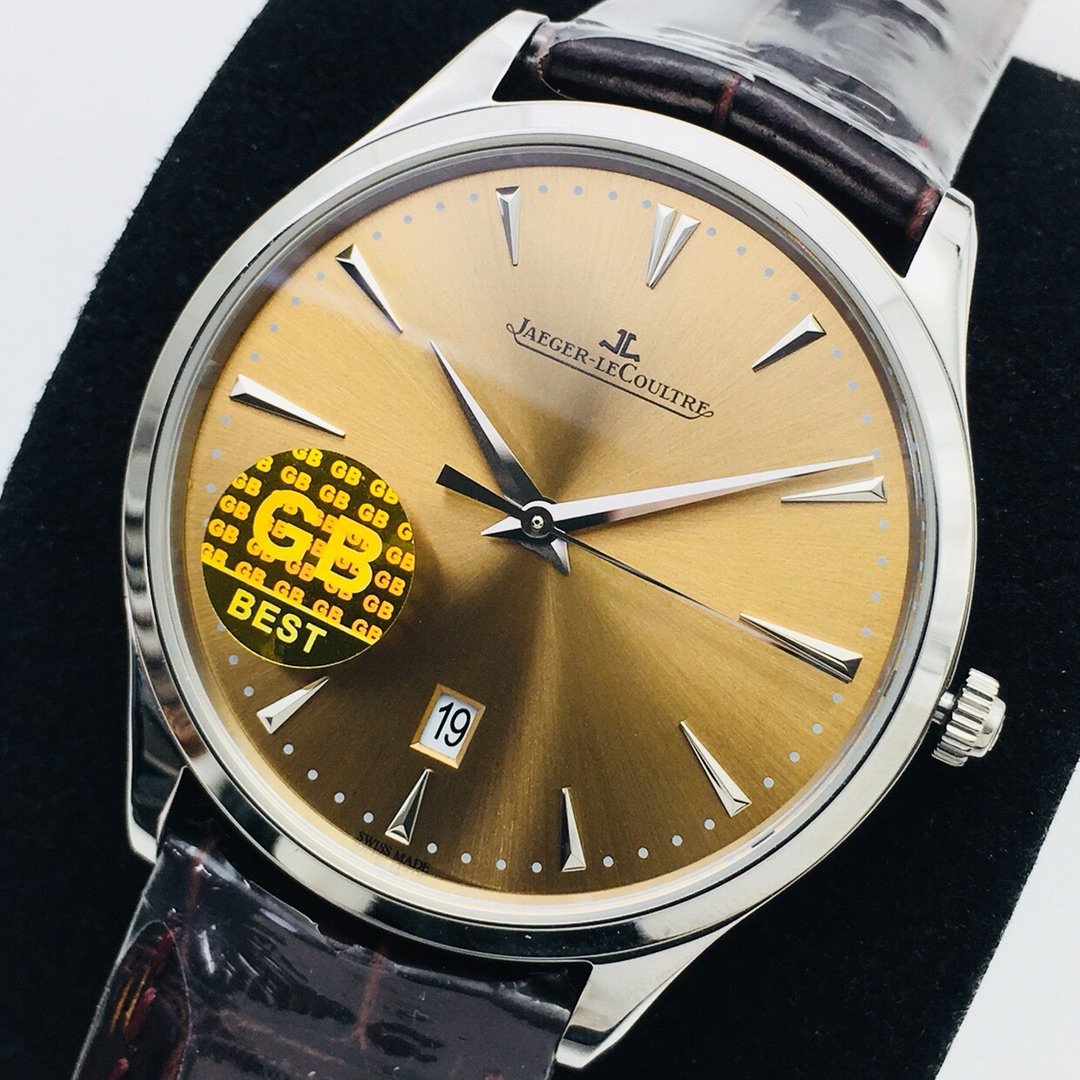 JAEGER MASTER CONTROL ULTRA THIN STEEL YELLOW DIAL