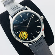 JAEGER MASTER CONTROL ULTRA THIN STEEL BLACK DIAL