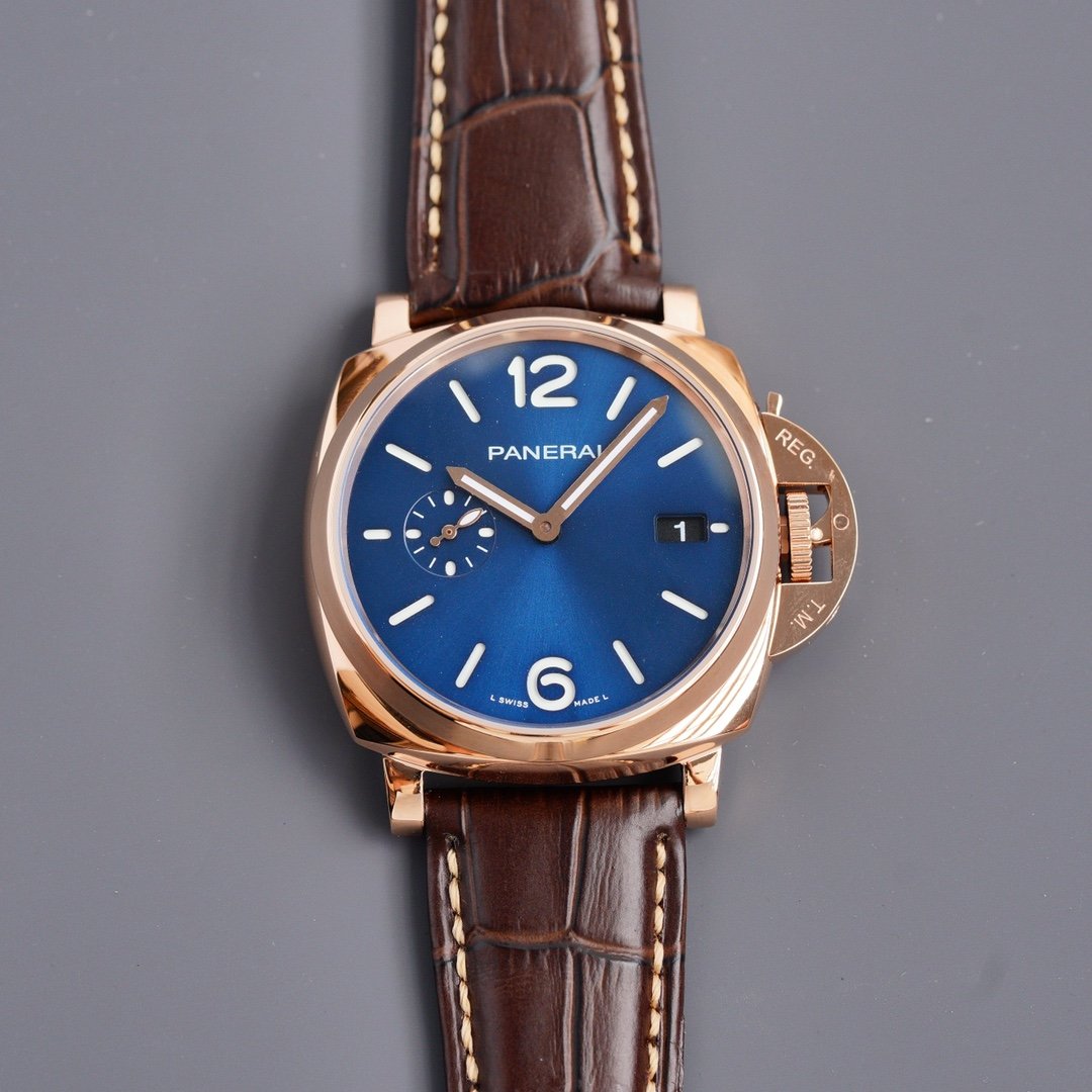 LUMINOR DUE 3 DAYS ROSE GOLD 45MM BLUE DIAL