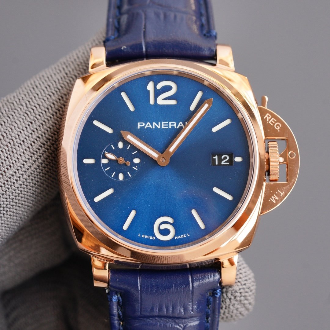 LUMINOR DUE 3 DAYS ROSE GOLD 45MM BLUE DIAL