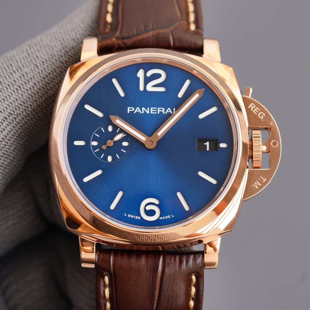 LUMINOR DUE 3 DAYS ROSE GOLD 45MM BLUE DIAL
