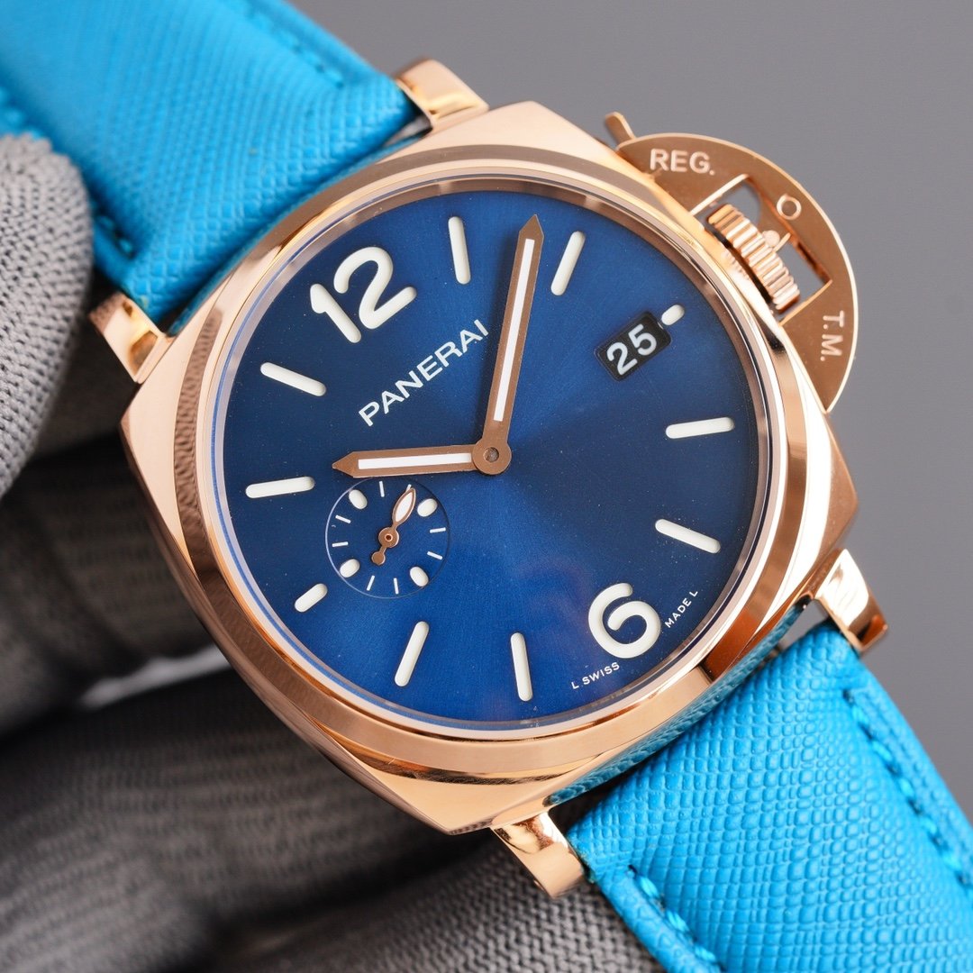 LUMINOR DUE 3 DAYS ROSE GOLD 45MM BLUE DIAL