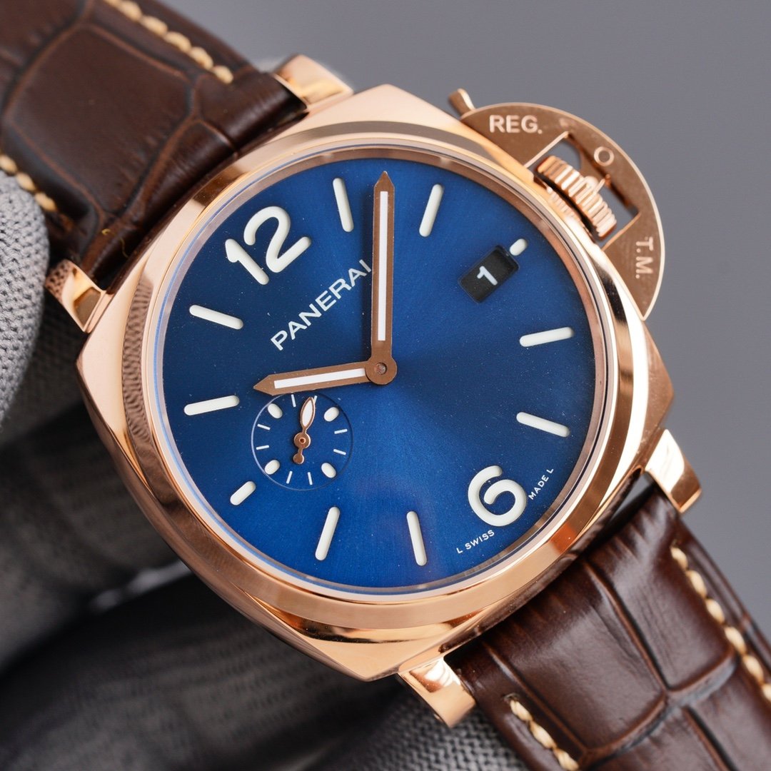 LUMINOR DUE 3 DAYS ROSE GOLD 45MM BLUE DIAL