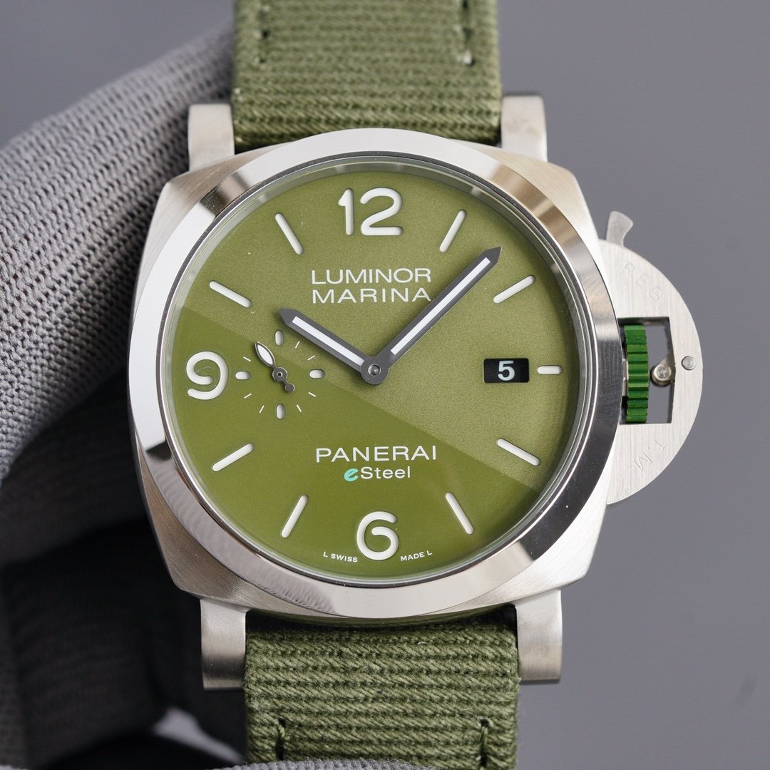 LUMINOR MARINA 1950 3 DAYS STEEL KHAKI DIAL