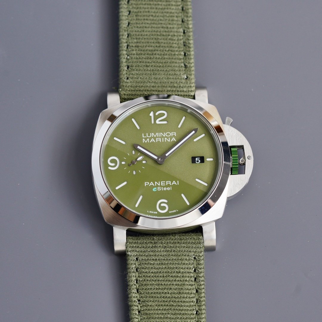 LUMINOR MARINA 1950 3 DAYS STEEL KHAKI DIAL