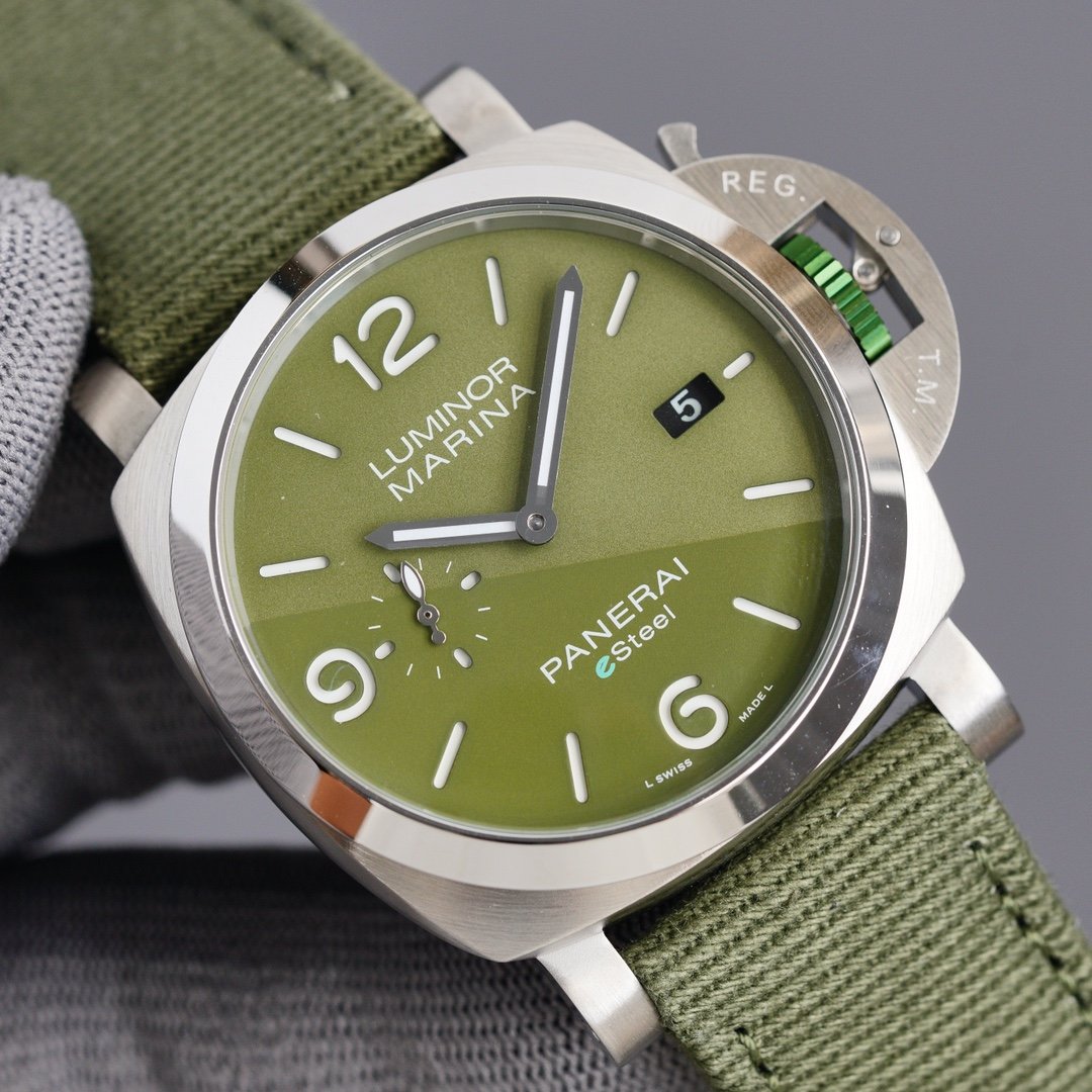 LUMINOR MARINA 1950 3 DAYS STEEL KHAKI DIAL
