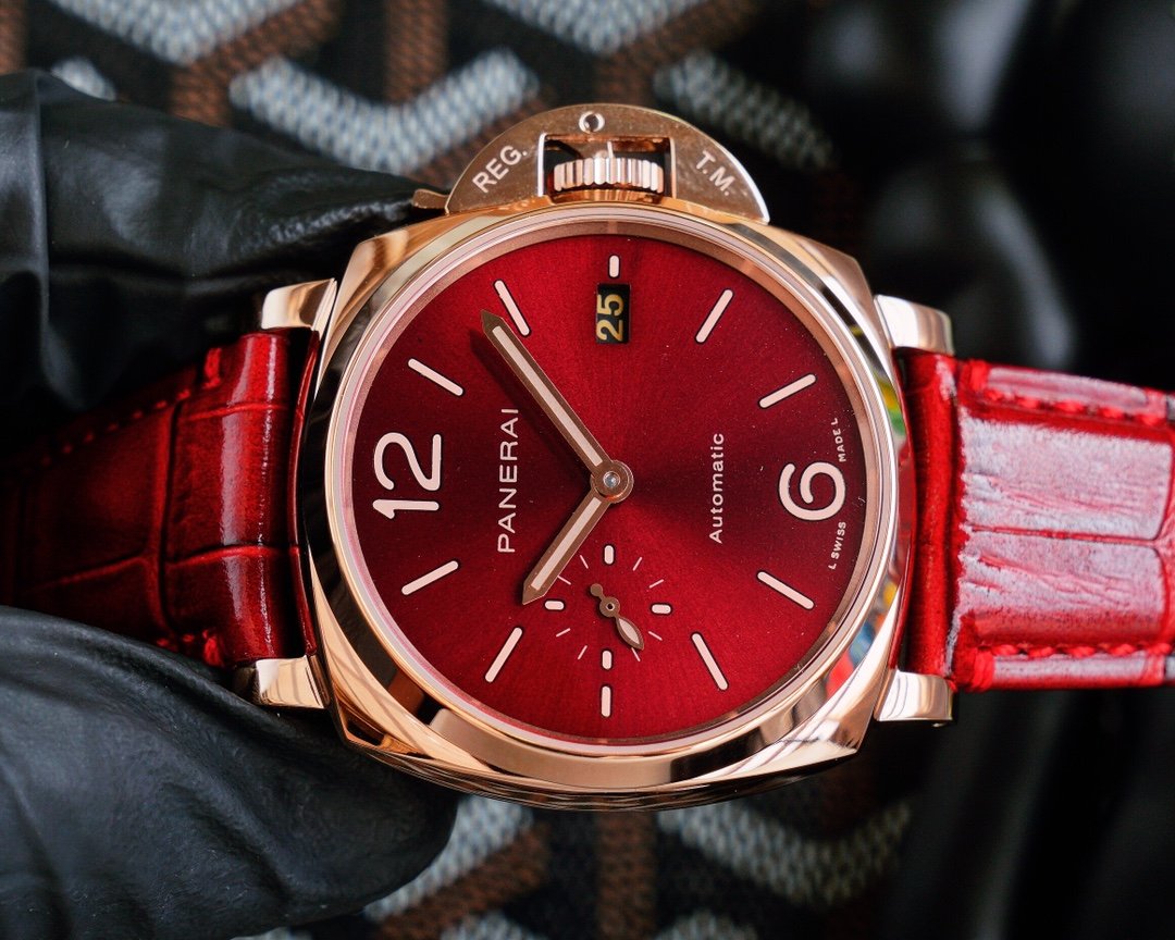 LUMINOR DUE 3 DAYS ROSE GOLD 45MM RED DIAL