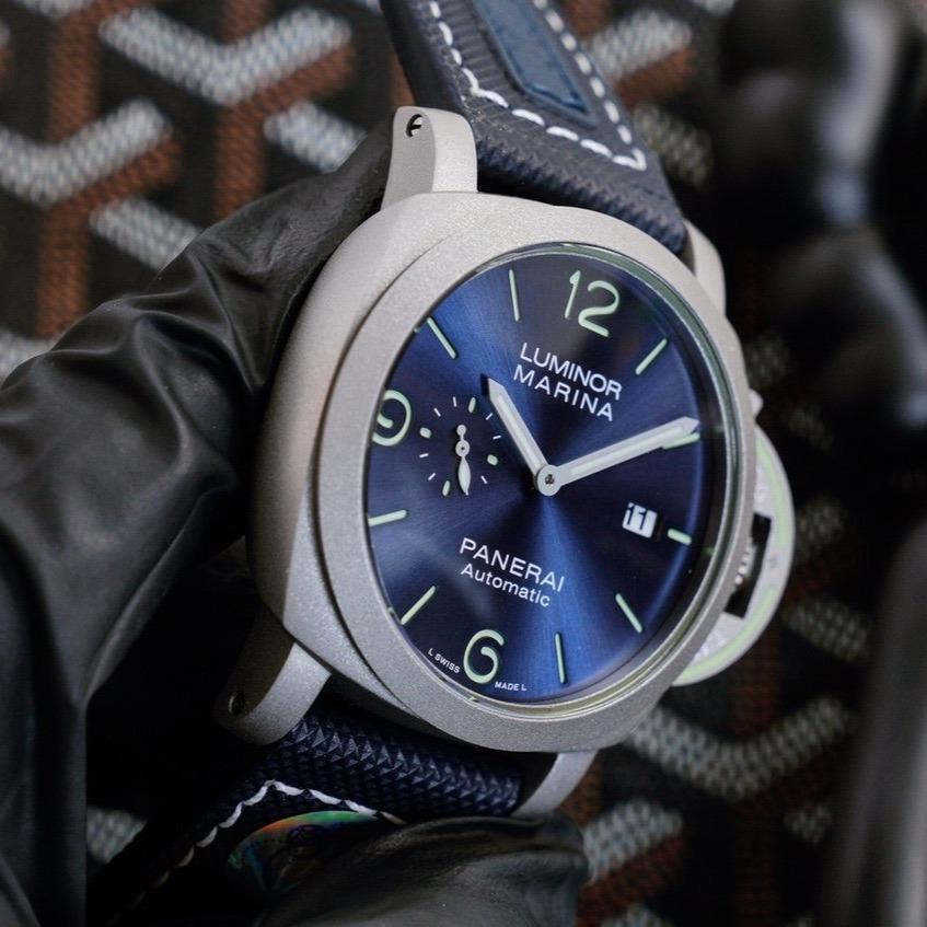 LUMINOR MARINA 44MM CARBONTECH BLUE DIAL