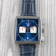 MONACO CHRONOGRAPH QUARTZ LEARHER STRAP