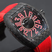 FRANCK VANGUARD CRAZY HOURS CARBON RED NUMERALS