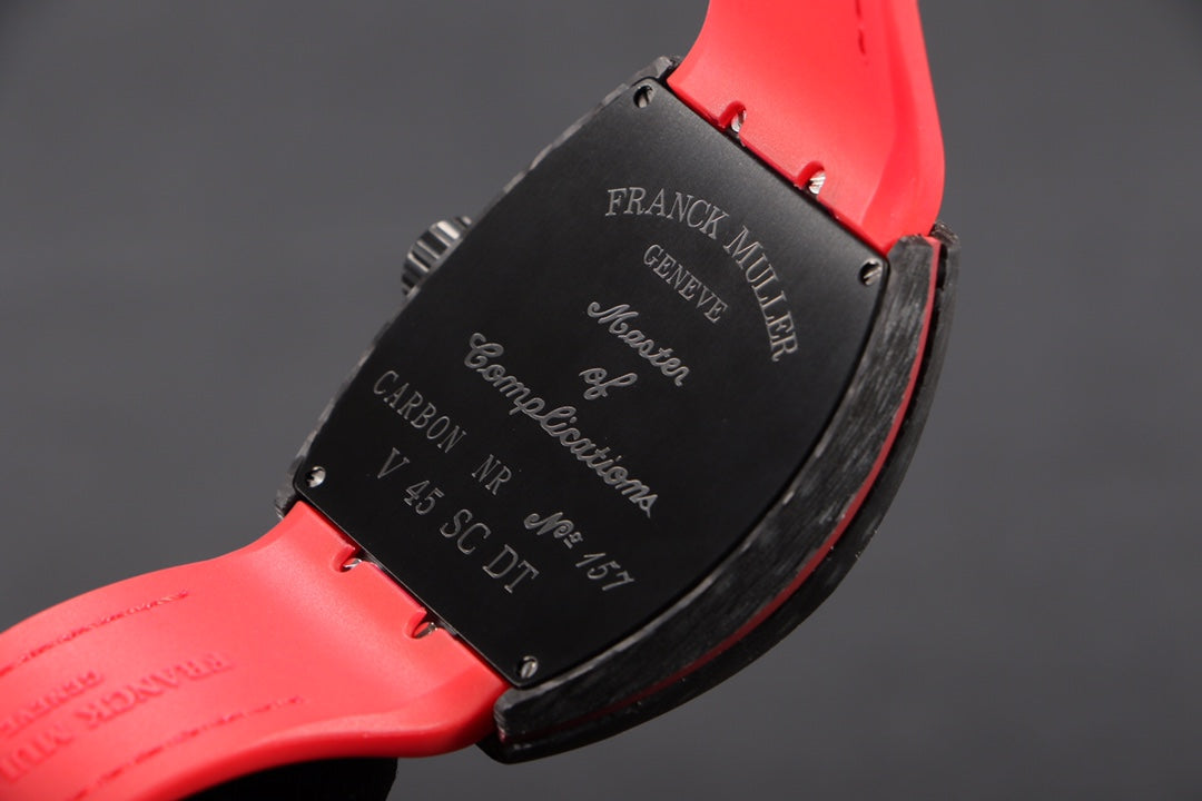 FRANCK VANGUARD CRAZY HOURS CARBON RED NUMERALS