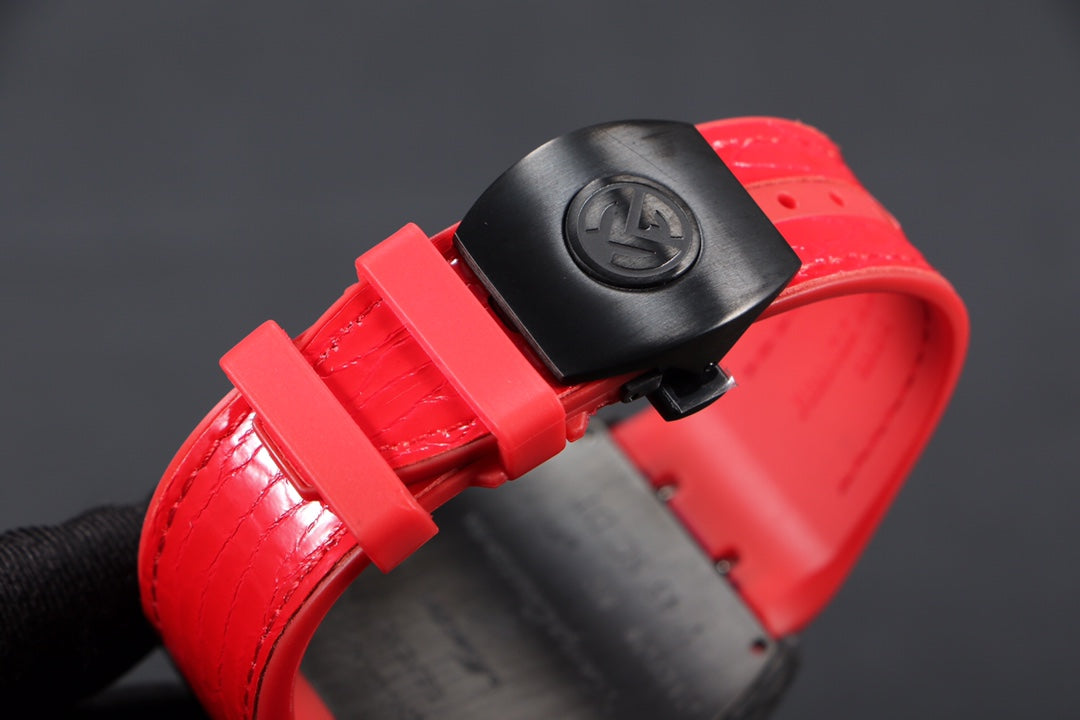 FRANCK VANGUARD CRAZY HOURS CARBON RED NUMERALS