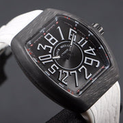 FRANCK VANGUARD CRAZY HOURS CARBON WHITE NUMERALS