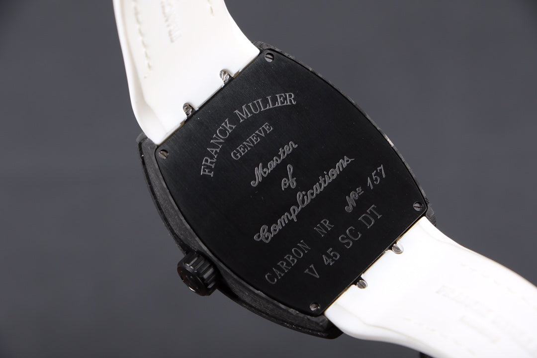 FRANCK VANGUARD CRAZY HOURS CARBON WHITE NUMERALS