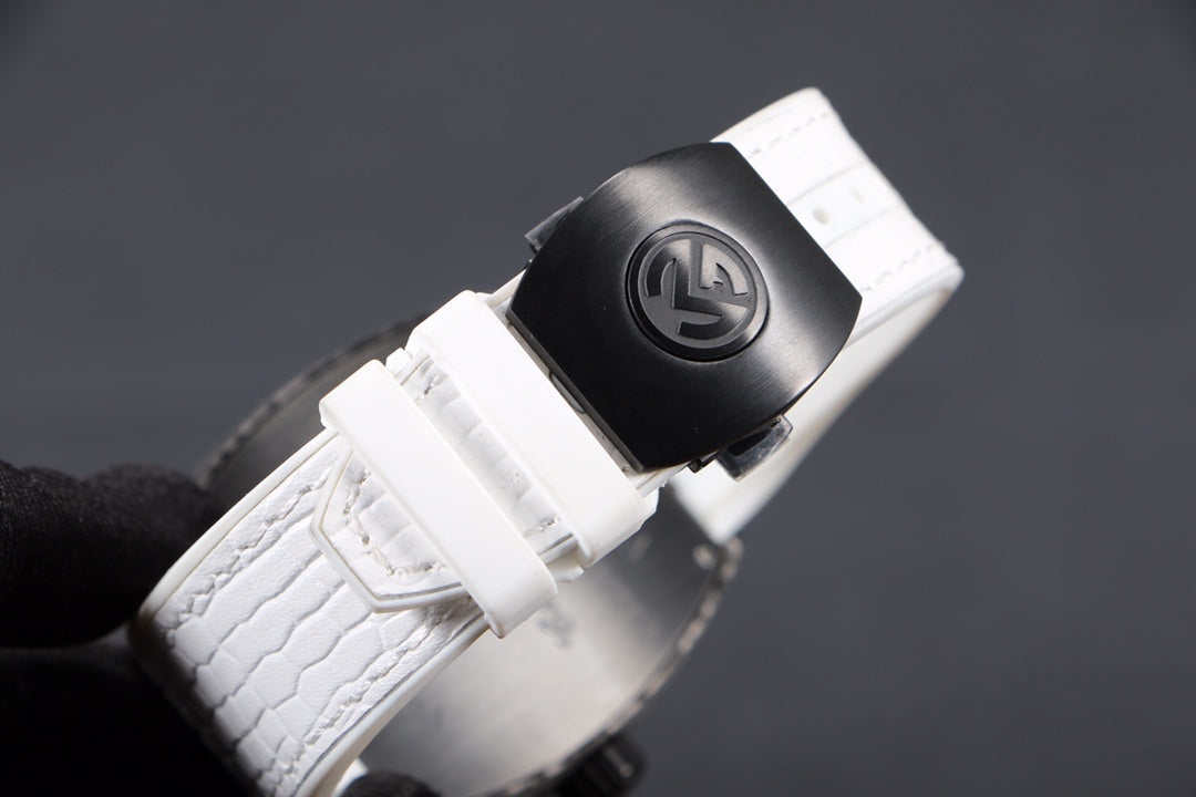 FRANCK VANGUARD CRAZY HOURS CARBON WHITE NUMERALS