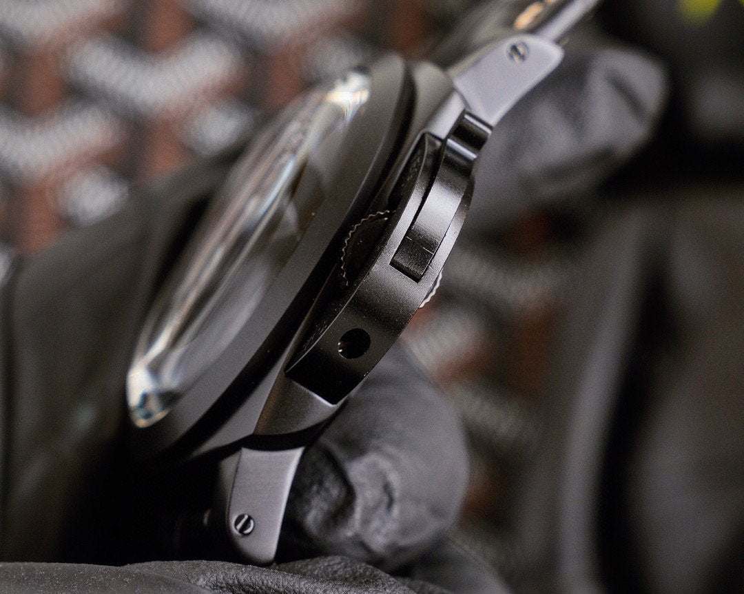 LUMINOR 1950 47MM ALL BLACK LEATHER STRAP