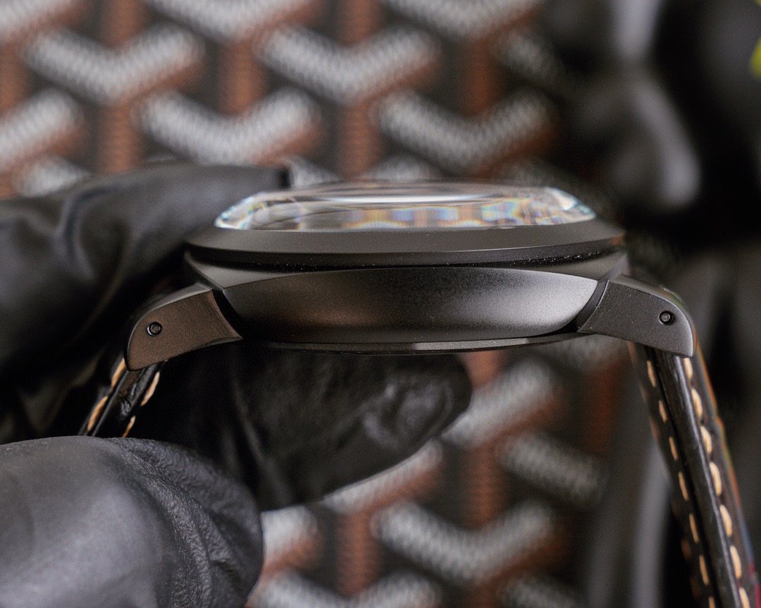 LUMINOR 1950 47MM ALL BLACK LEATHER STRAP