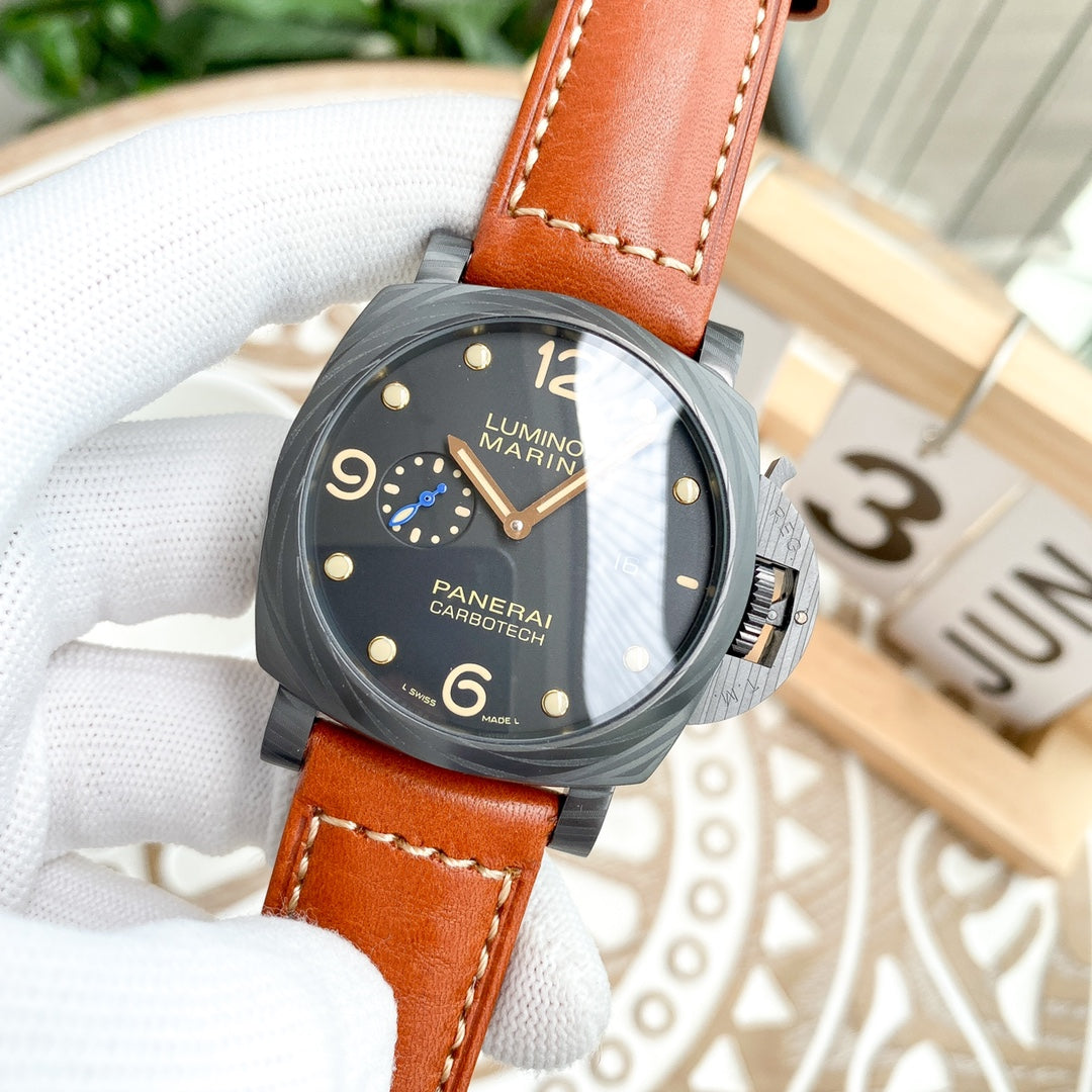 LUMINOR 1950 3 DAYS  CARBON TECH BLACK DIAL