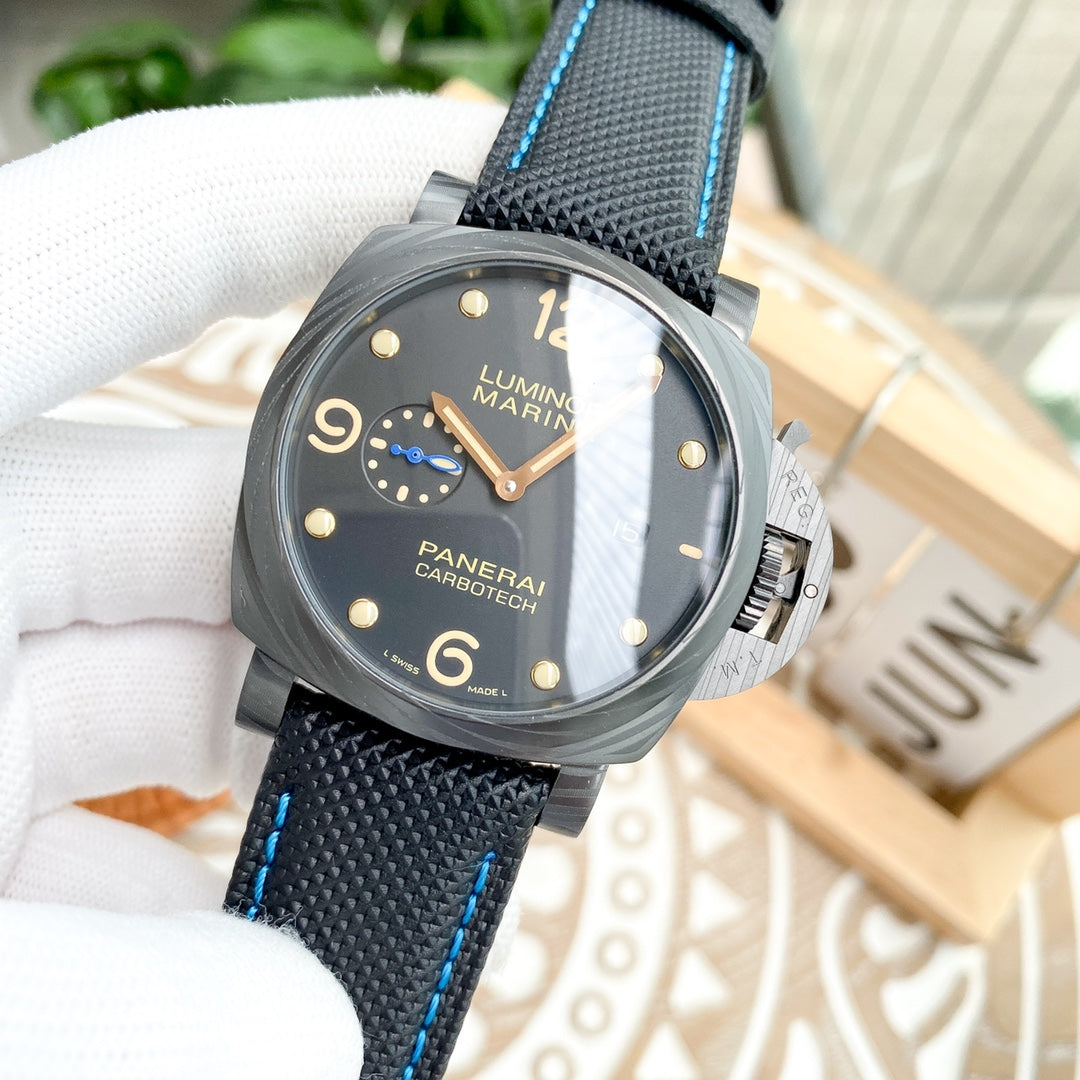 LUMINOR 1950 3 DAYS  CARBON TECH BLACK DIAL