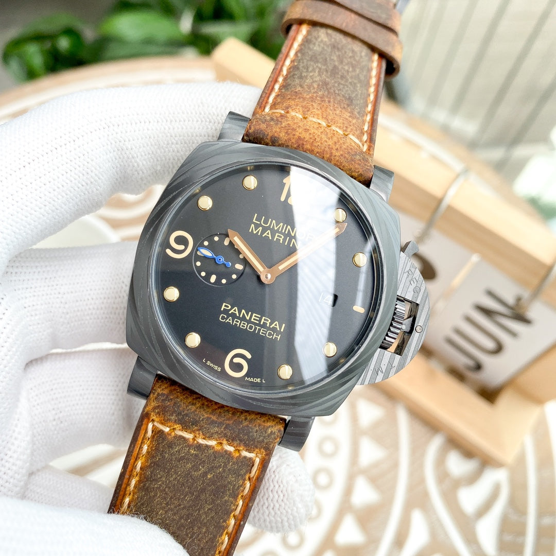 LUMINOR 1950 3 DAYS  CARBON TECH BLACK DIAL