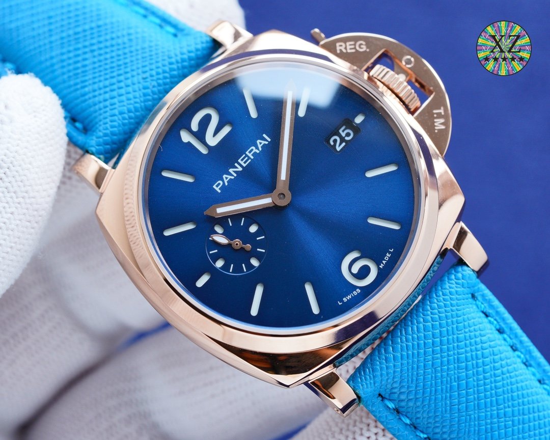 PANERAI 1950 3 DAYS 44MM ROSE GOLD BLUE DIAL