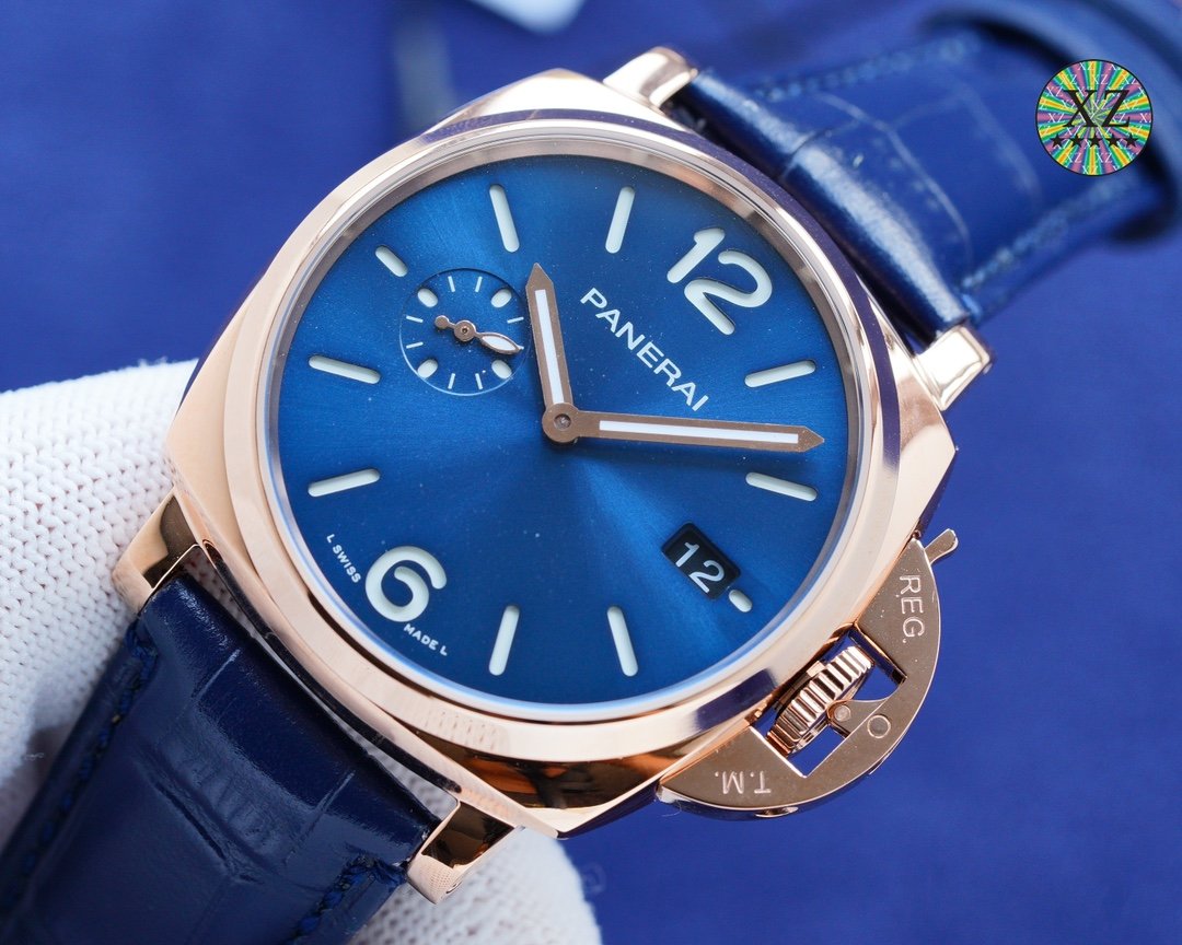 PANERAI 1950 3 DAYS 44MM ROSE GOLD BLUE DIAL