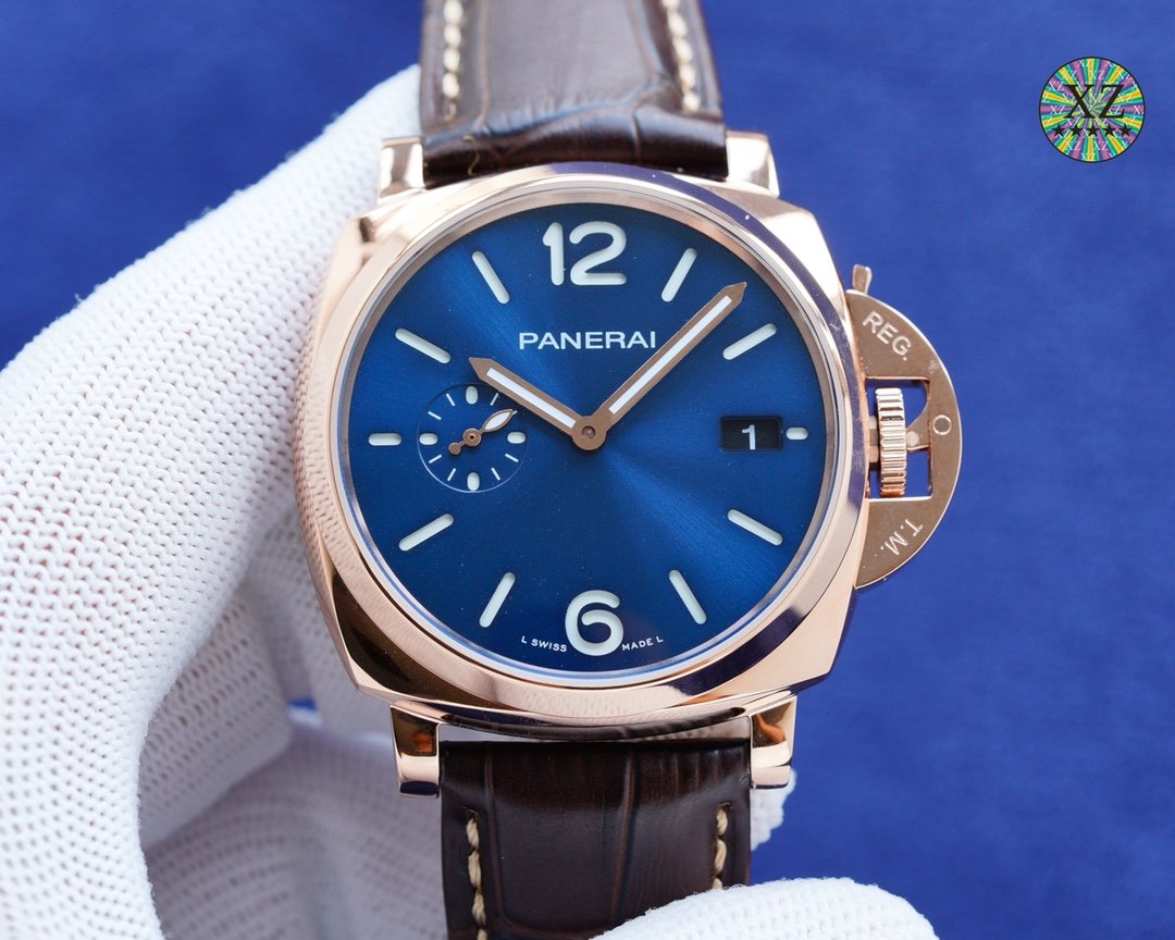 PANERAI 1950 3 DAYS 44MM ROSE GOLD BLUE DIAL