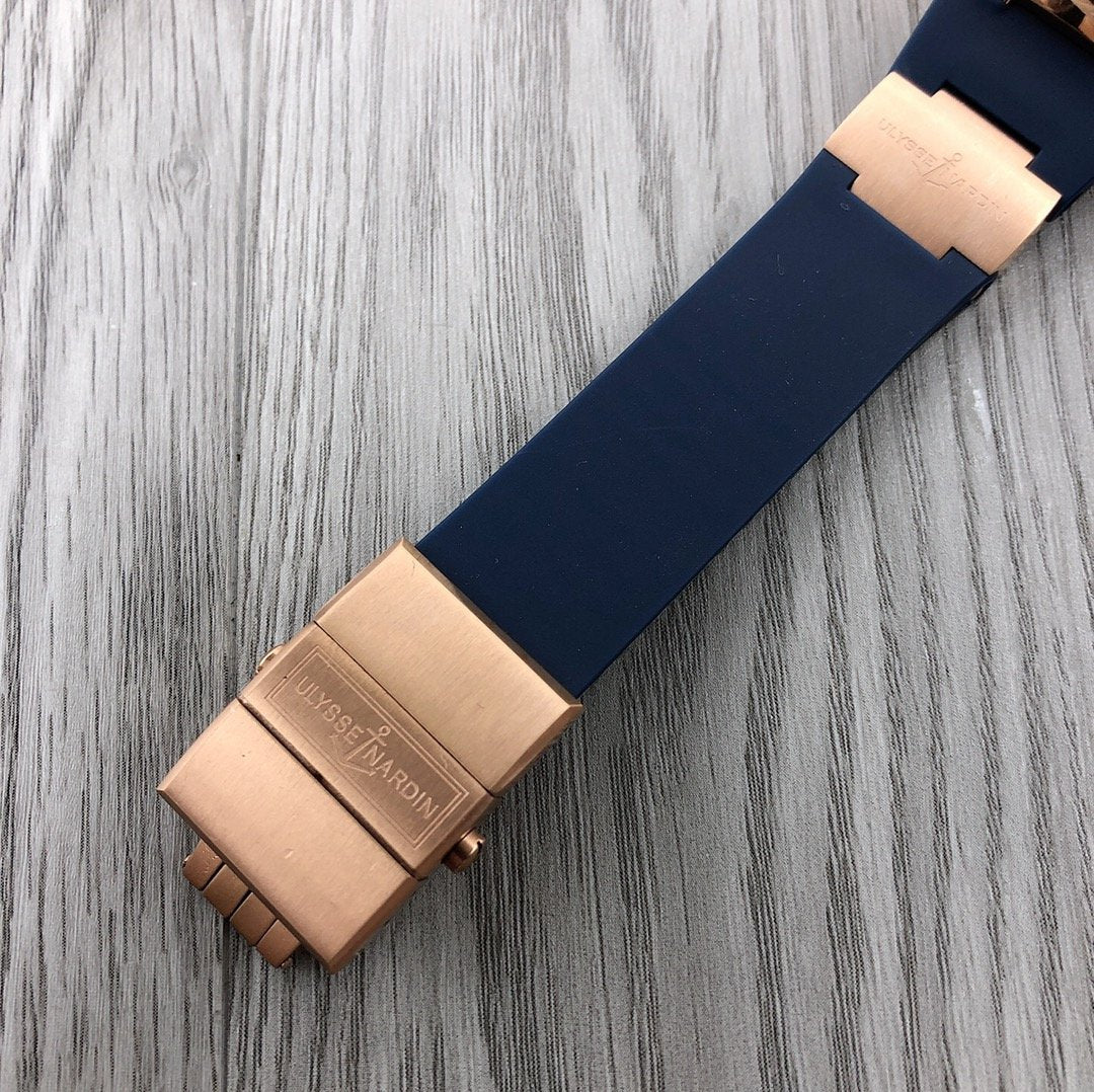 ULYSSE MARINE 42MM CHRONOMETER ROSE GOLD BLUE