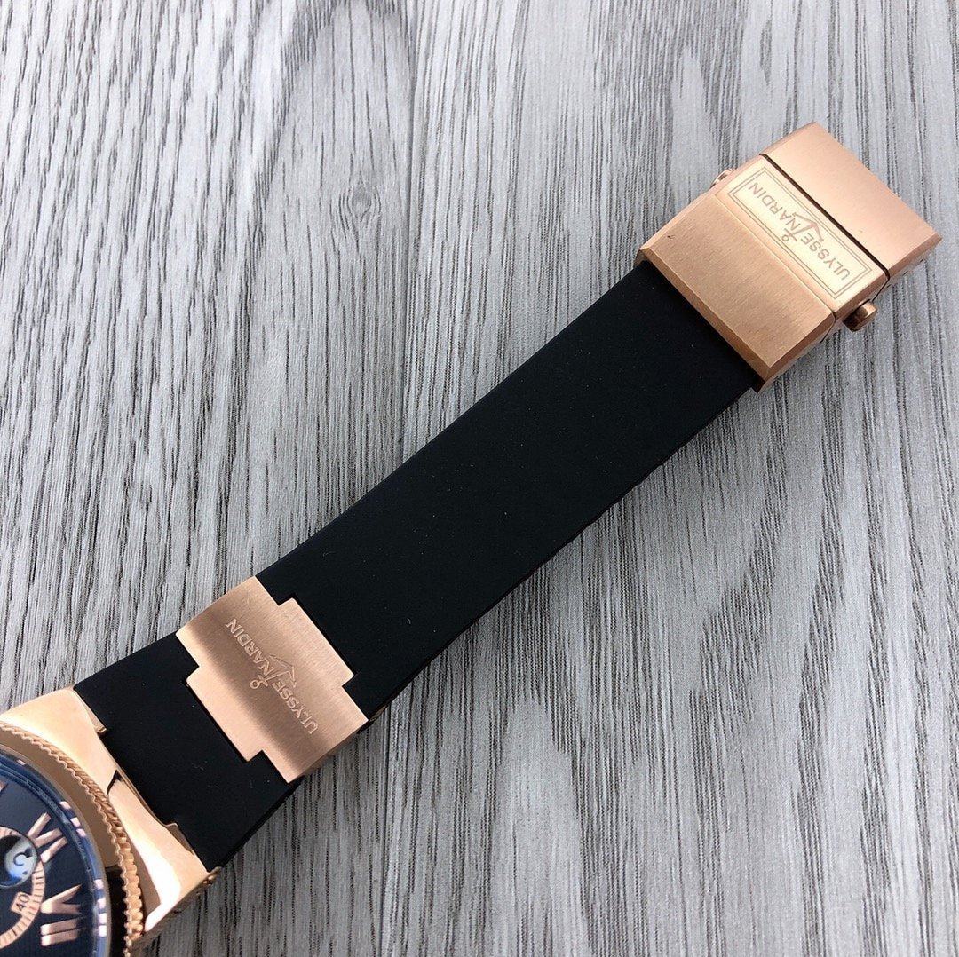 ULYSSE MARINE 42MM CHRONOMETER ROSE GOLD BLACK