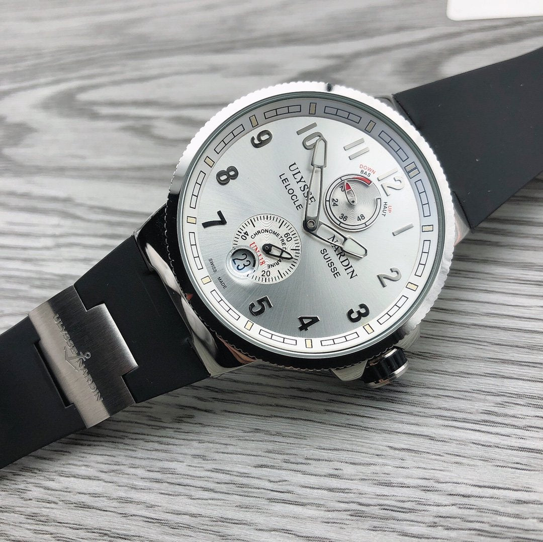 ULYSSE MARINE 42MM CHRONOMETER SILVER