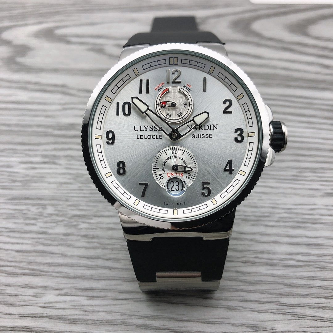 ULYSSE MARINE 42MM CHRONOMETER SILVER