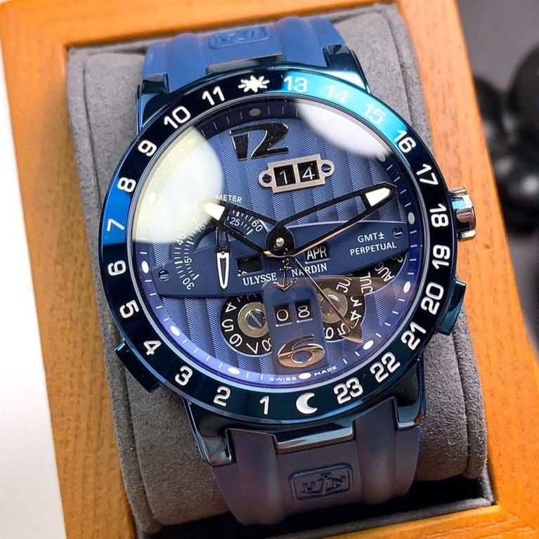 ULYSSE GMT PERPETUAL 43MM BLUE CASE