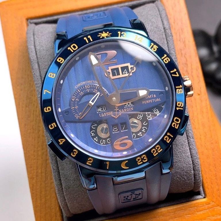 ULYSSE GMT PERPETUAL 43MM BLUE CASE
